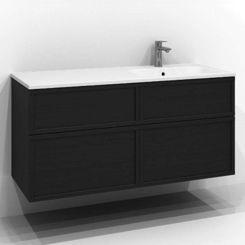 Svedbergs Poem Servantskap 4sk B120-160xD45cm - Ramme/Ramme Push open Svart ask / 120cm / Ramme Svedbergs Servantskap SV-34512444