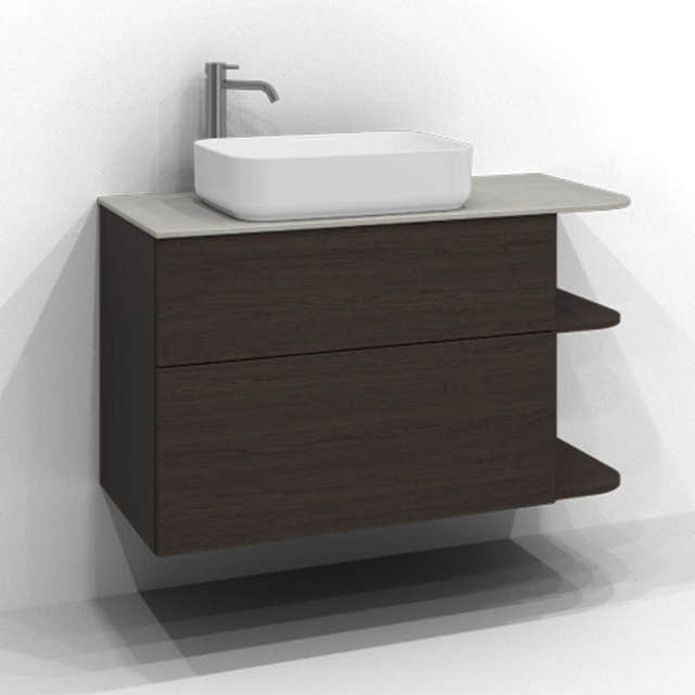 Svedbergs Poem Soft Servantskap Brun ask / 100cm venstre / Plan push-open Svedbergs Servantskap SV-34510152-P-SV
