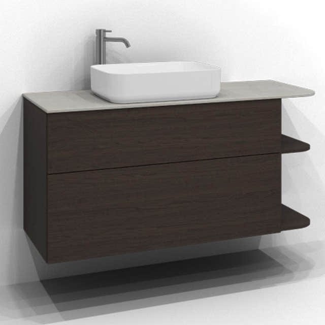 Svedbergs Poem Soft Servantskap Brun ask / 120cm venstre / Plan push-open Svedbergs Servantskap SV-34512152-P-SV