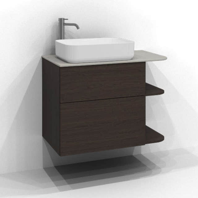 Svedbergs Poem Soft Servantskap Brun ask / 80cm venstre / Plan push-open Svedbergs Servantskap SV-3458152-P-SV