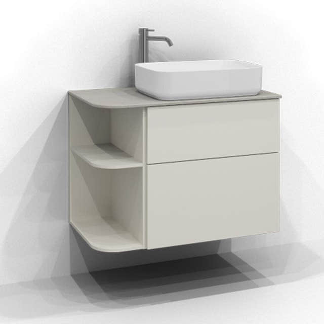Svedbergs Poem Soft Servantskap Havre / 80cm høyre / Plan push-open Svedbergs Servantskap SV-3458162-P-SH