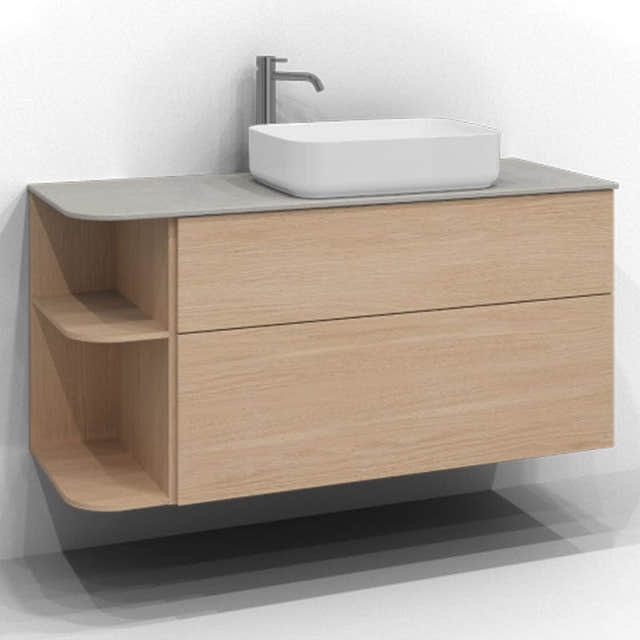 Svedbergs Poem Soft Servantskap Ren eik / 120cm høyre / Plan push-open Svedbergs Servantskap SV-34512132-P-SH