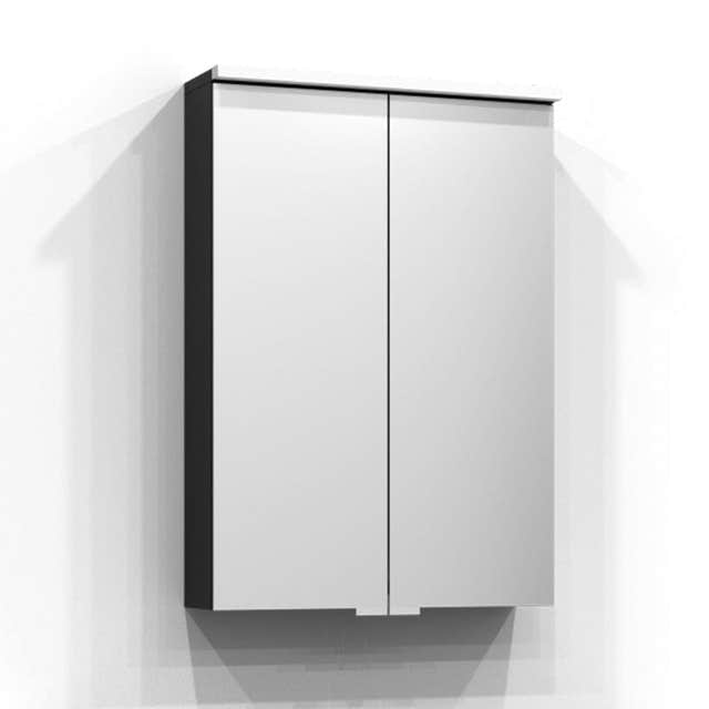Svedbergs SAREK Speilskap med servantlys 50cm / Svart ask / Nei Svedbergs Speilskap SV-223050-TL