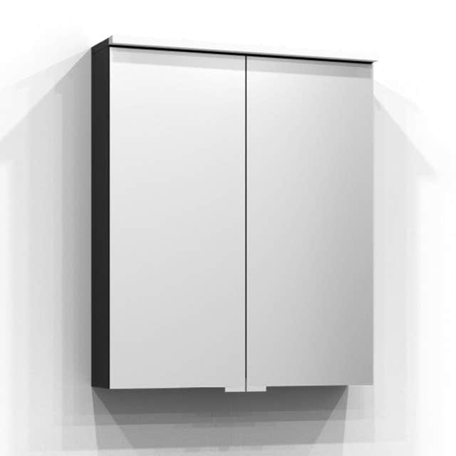 Svedbergs SAREK Speilskap med servantlys 60cm / Svart ask / Nei Svedbergs Speilskap SV-223060-TL