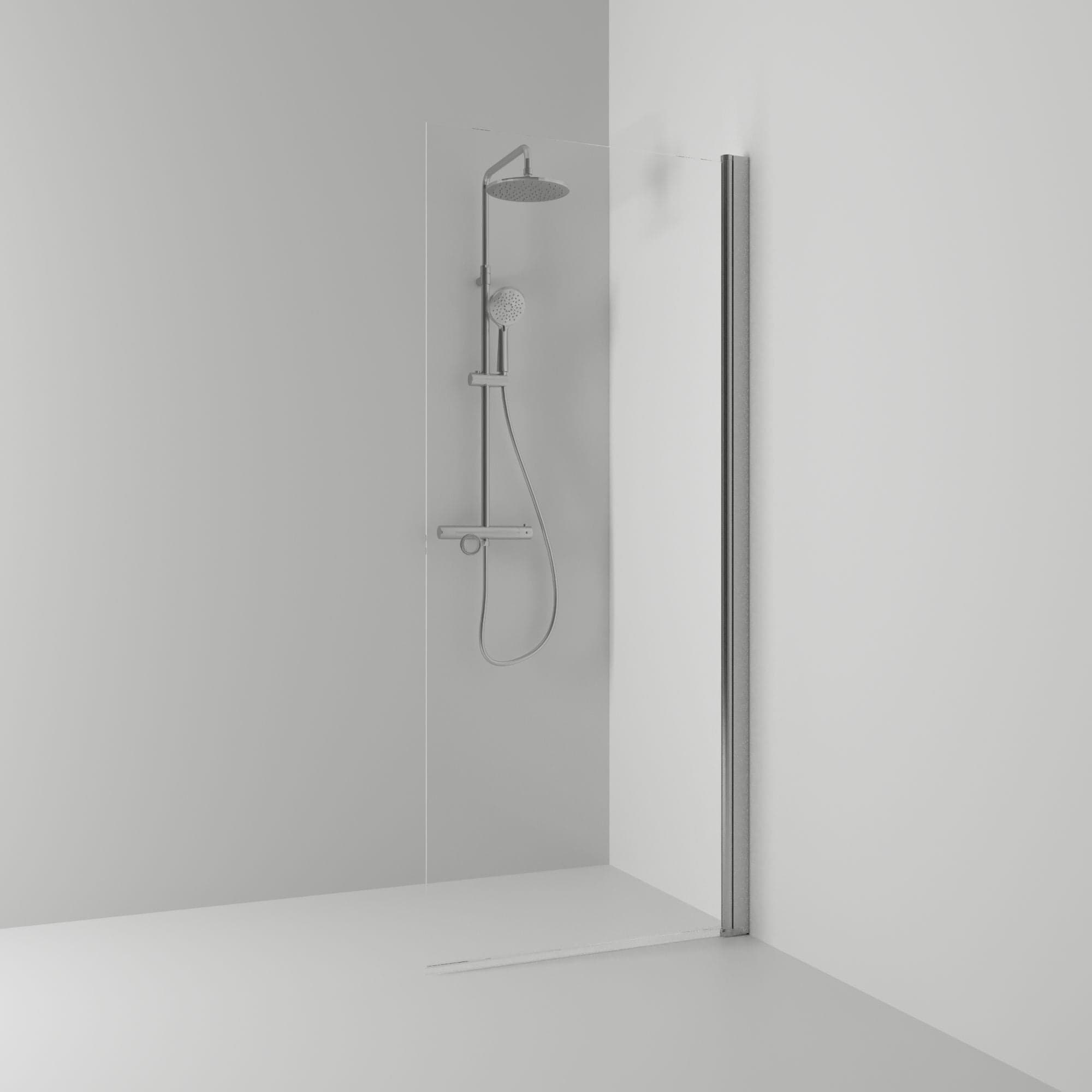 Svedbergs Skoga Dusjdør Hullgrep Matt aluminium / 52cm / Klart glass Svedbergs Dusjdør SV-63307355