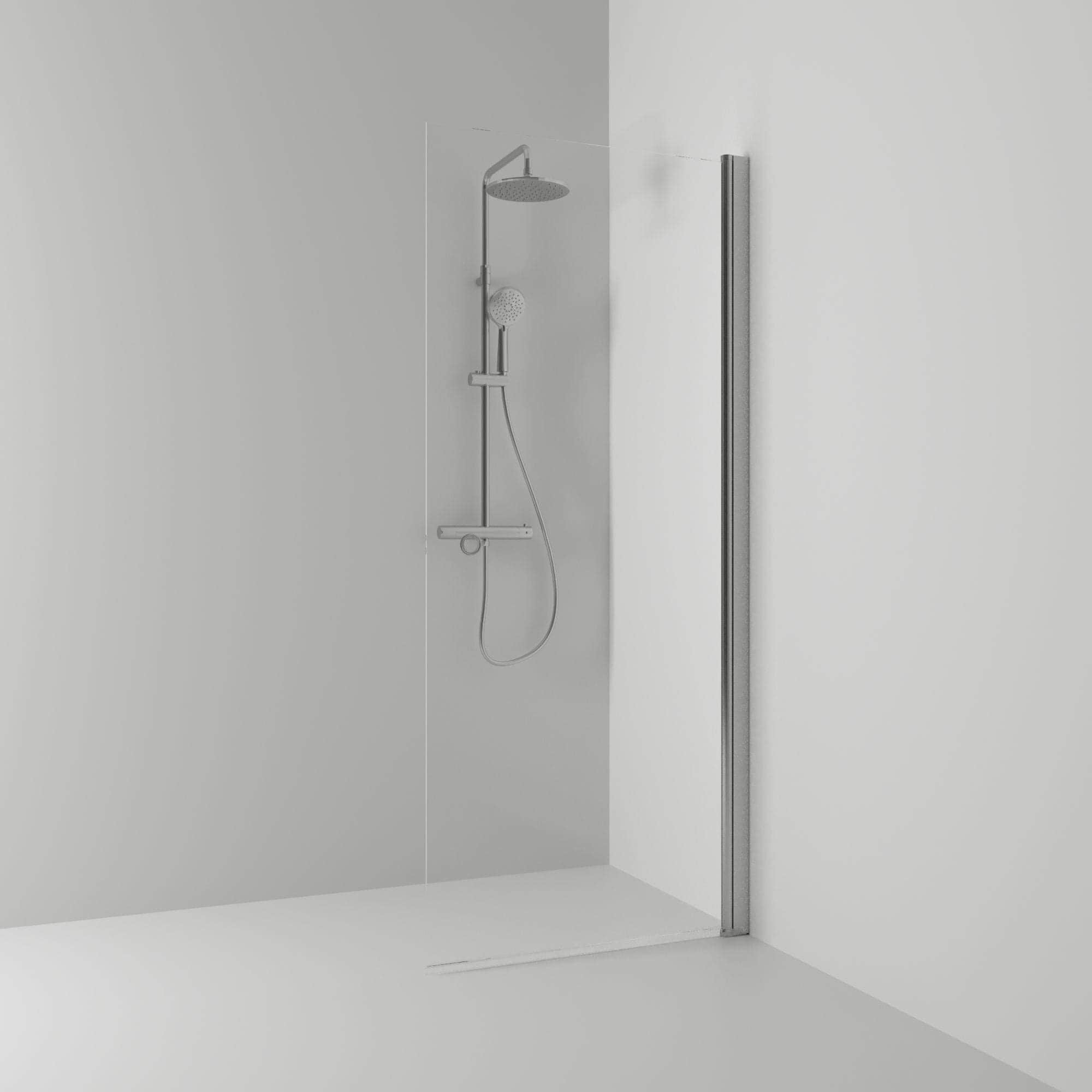 Svedbergs Skoga Dusjdør Hullgrep Matt aluminium / 52cm / Klart glass Svedbergs Dusjdør SV-63307355