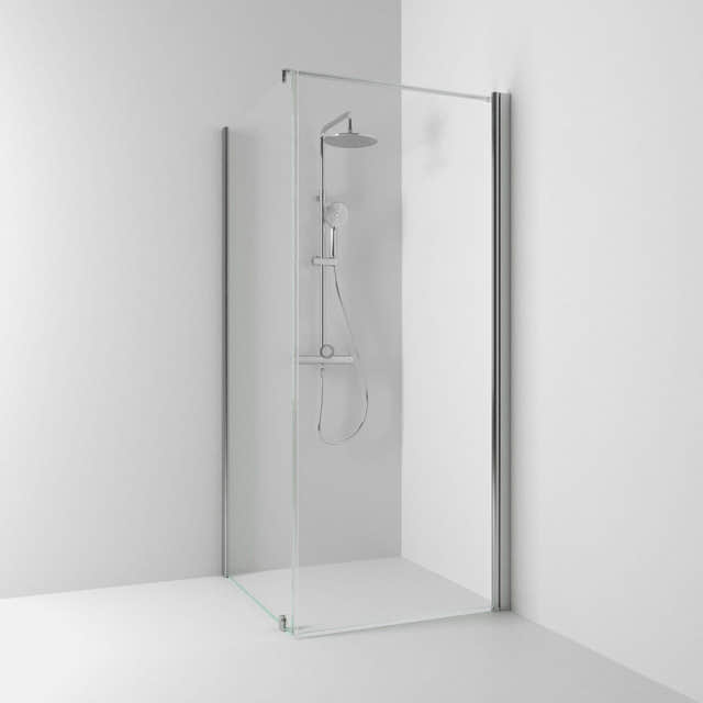 Svedbergs Skoga Dusjhjørne Kombi (vegg+dør) Matt aluminium / 70x70cm / Klart glass Svedbergs Dusjhjørne SV-65007377