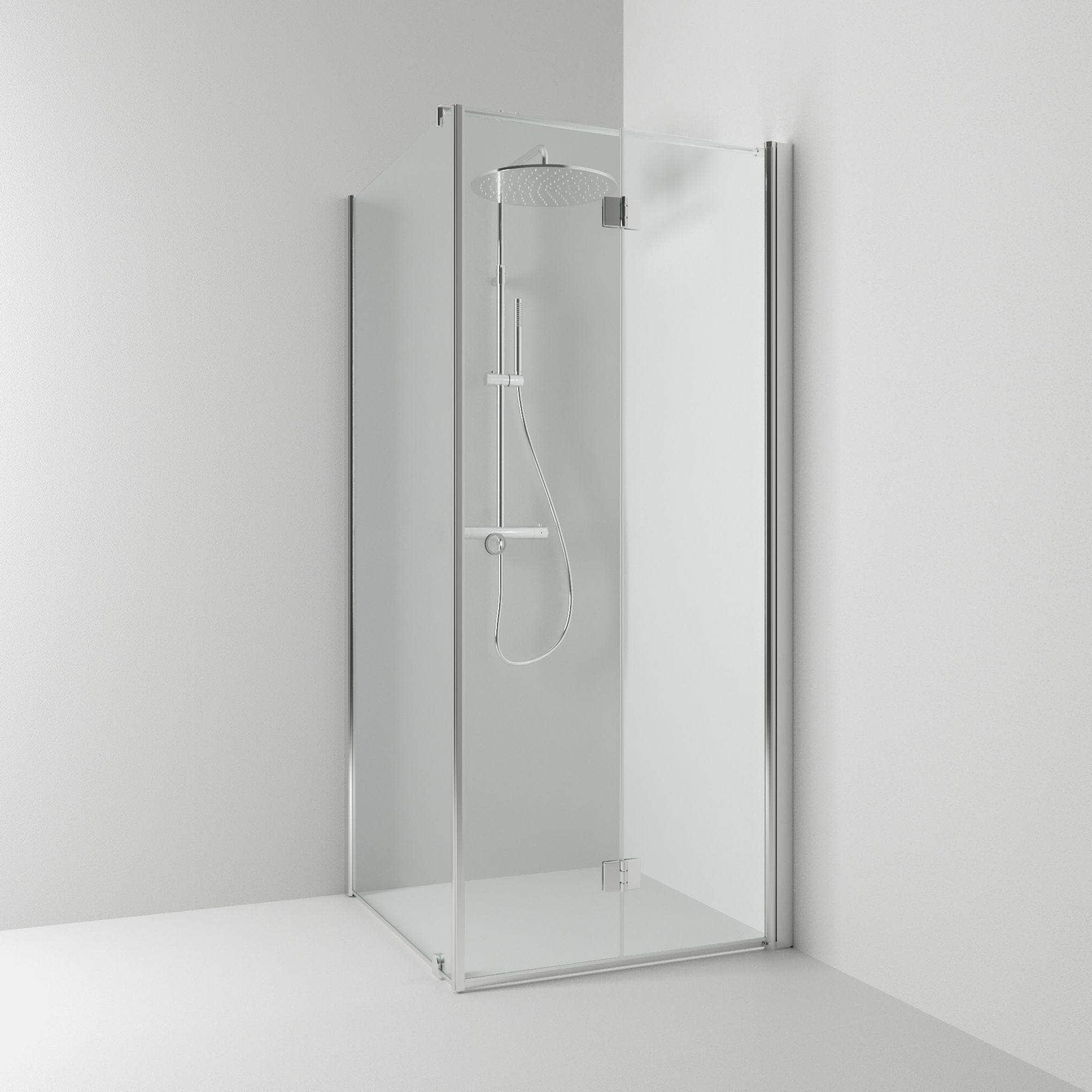 Svedbergs Skoga Dusjhjørne Leddet Kombi Krom / 70x70cm / Klart glass Svedbergs Dusjhjørne SV-64707477