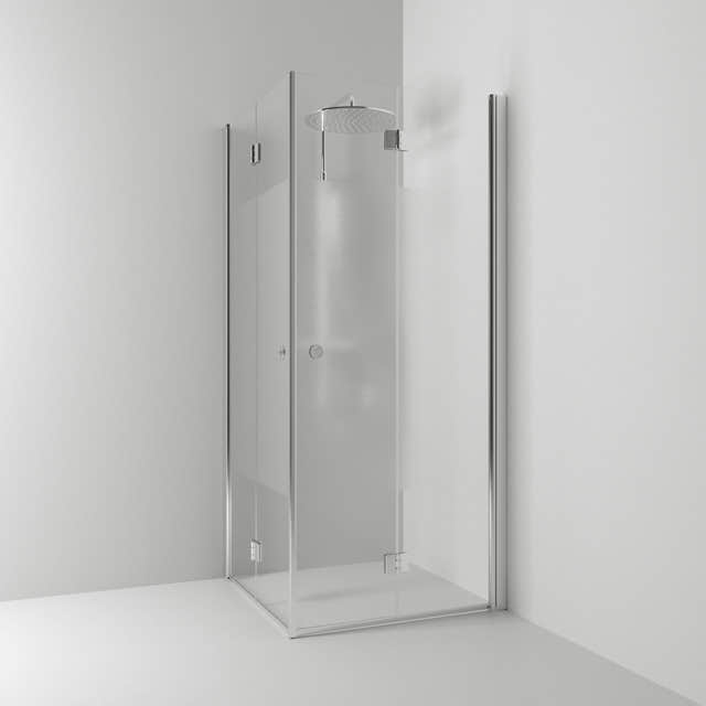 Svedbergs Skoga Dusjhjørne Leddet Krom / 70x70cm / Halvfrostet glass Svedbergs Dusjhjørne SV-61609477