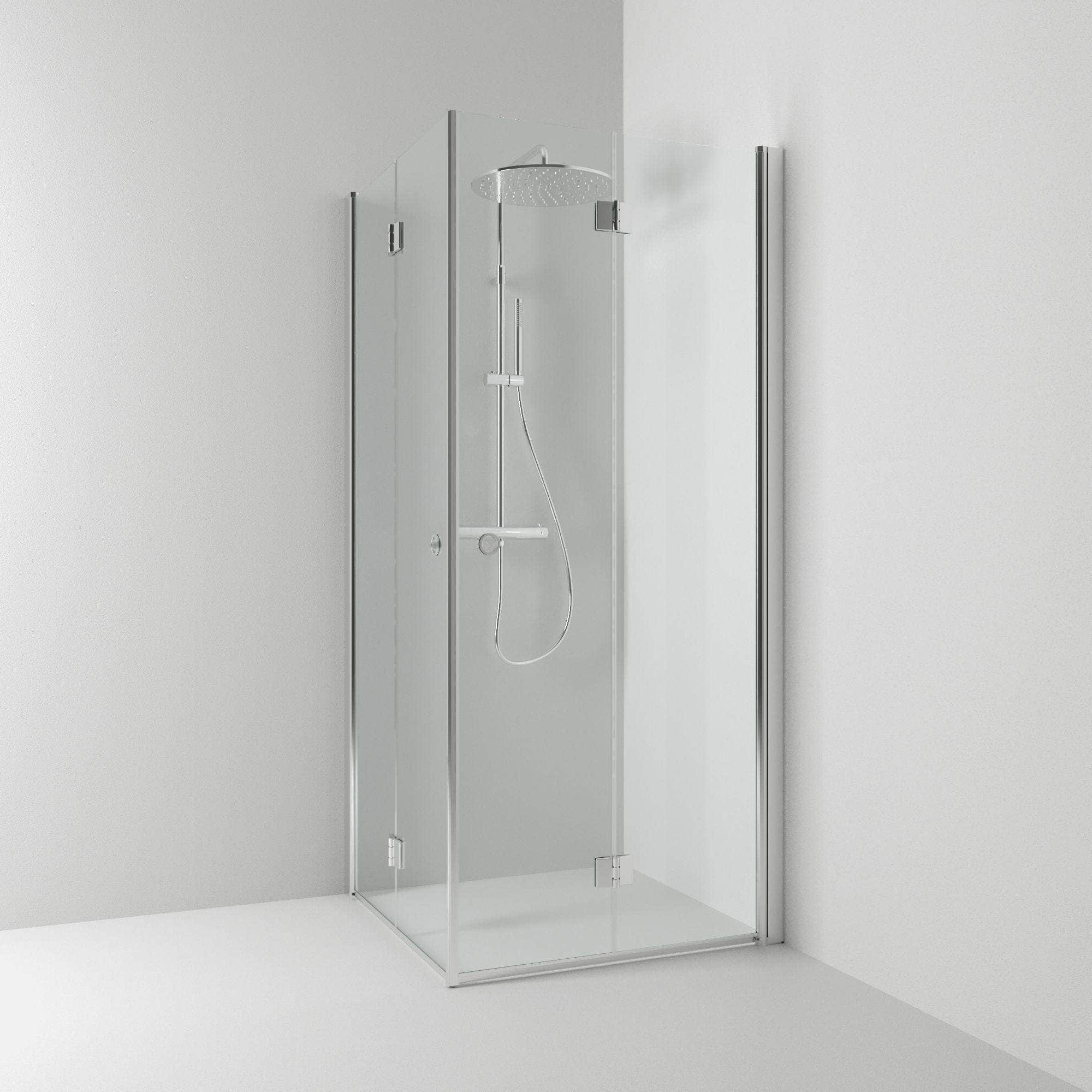Svedbergs Skoga Dusjhjørne Leddet Krom / 70x70cm / Klart glass Svedbergs Dusjhjørne SV-61607477