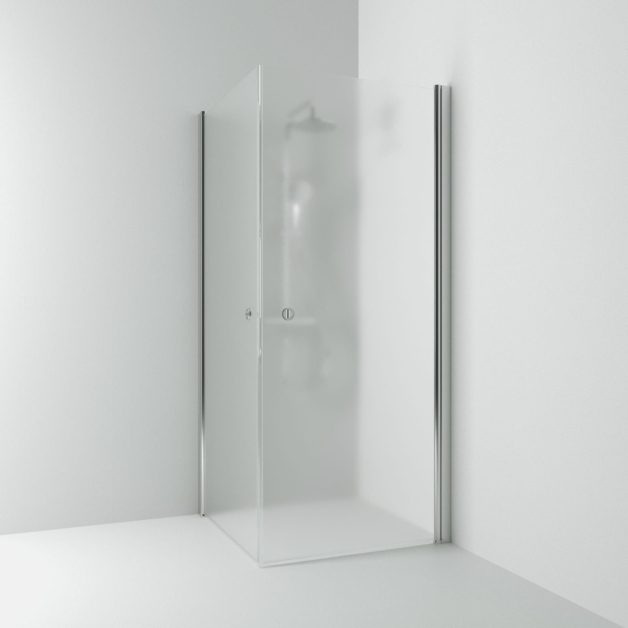 Svedbergs Skoga Dusjhjørne Rett Hullgrep Krom / 70x70cm / Frostet glass Svedbergs Dusjhjørne SV-63508477