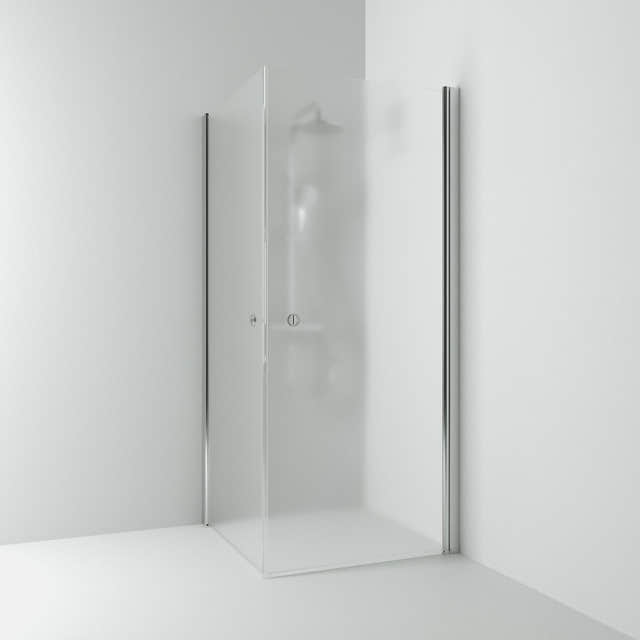 Svedbergs Skoga Dusjhjørne Rett Hullgrep Krom / 70x70cm / Frostet glass Svedbergs Dusjhjørne SV-63508477