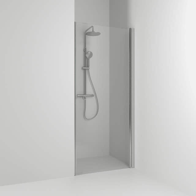 Svedbergs Skoga Dusjnisje Rett Enkel Matt aluminium / 70cm / Klart glass Svedbergs Dusjnisje SV-60107370