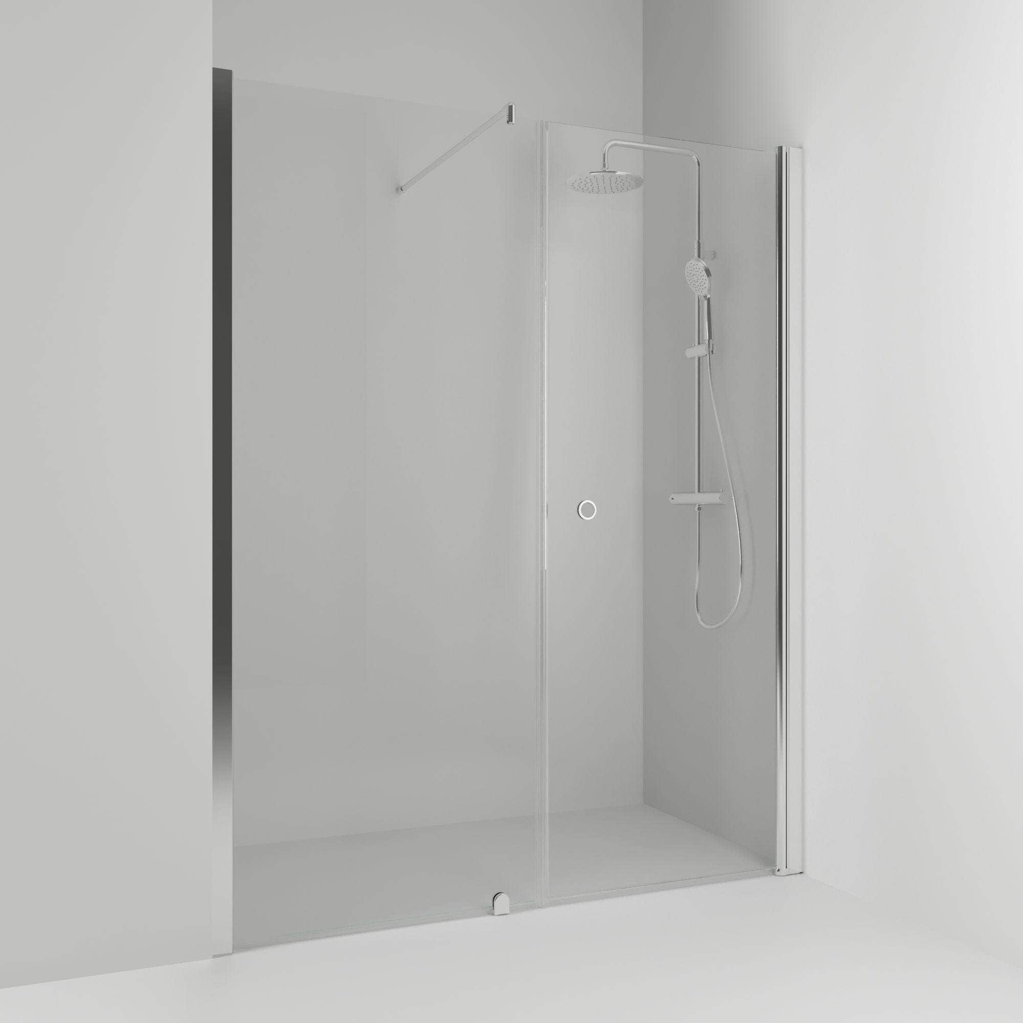 Svedbergs Skoga Dusjnisje Rett Kombi Krom / 138cm / Klart glass Svedbergs Dusjnisje SV-65907477