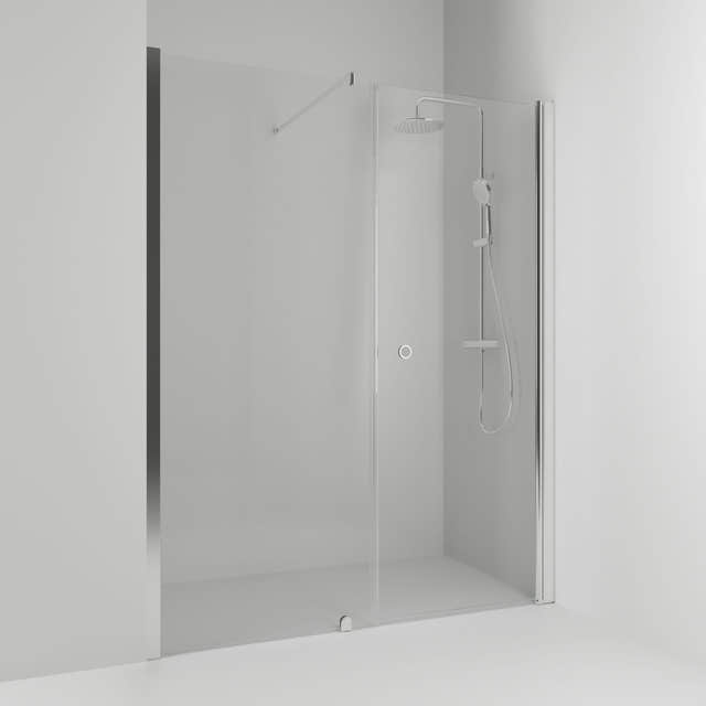 Svedbergs Skoga Dusjnisje Rett Kombi Krom / 138cm / Klart glass Svedbergs Dusjnisje SV-65907477