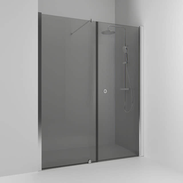 Svedbergs Skoga Dusjnisje Rett Kombi Krom / 138cm / Røkfarget glass Svedbergs Dusjnisje SV-65911477