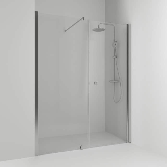 Svedbergs Skoga Dusjnisje Rett Kombi Matt aluminium / 138cm / Klart glass Svedbergs Dusjnisje SV-65907377