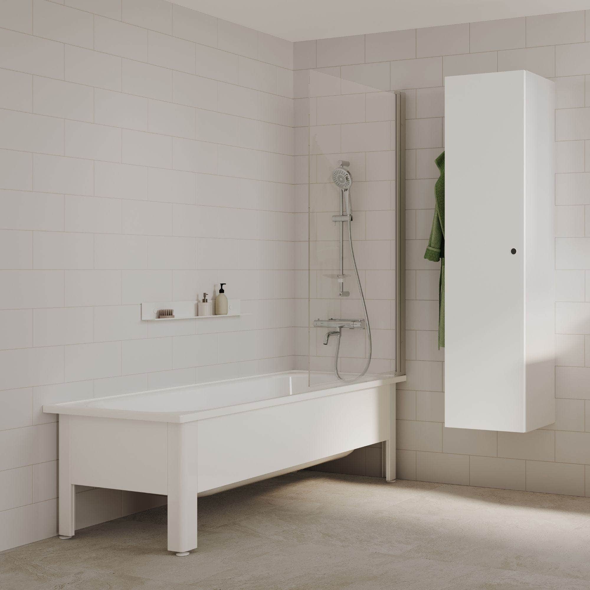 Svedbergs Skoga Rett Badekarvegg 80x141cm Svedbergs Badekarvegg