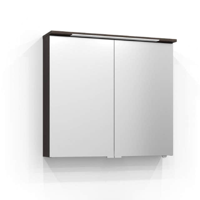 Svedbergs SKURU Speilskap med servantlys 80cm / Brun ask / Nei Svedbergs Speilskap SV-426080