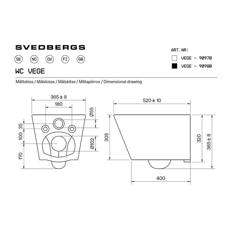 Svedbergs Glassbox 2-i-1 Vege Toalettpakke