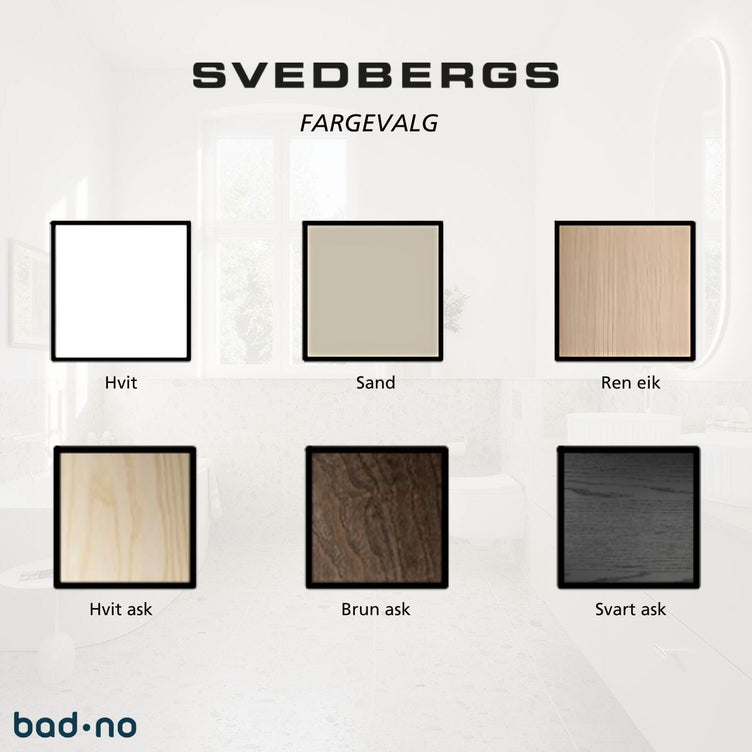 Svedbergs List Dør til Veggskap for bad