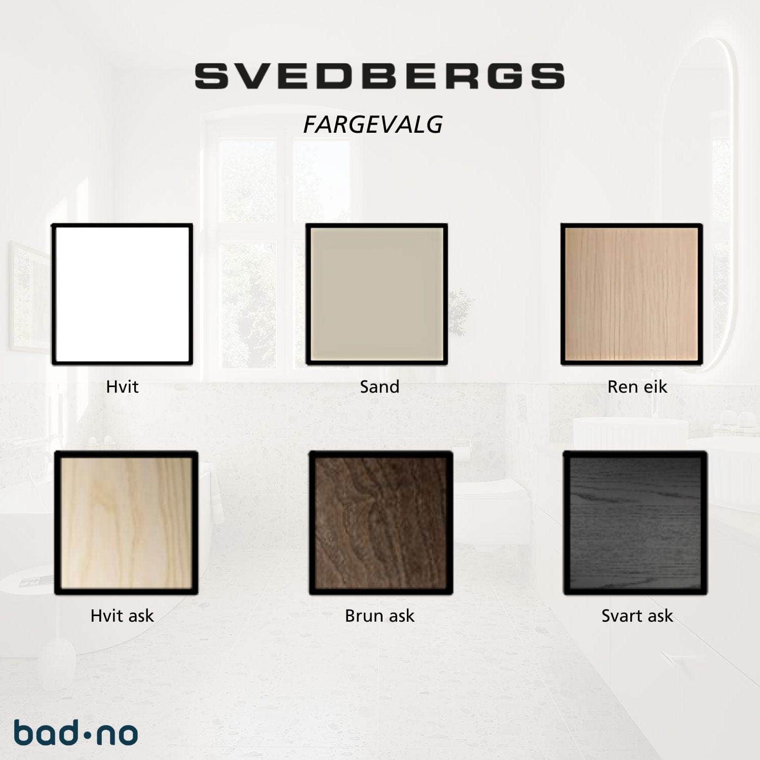 Svedbergs Veggskap Skrog 2 hyller uten dør Svedbergs Sideskap bad