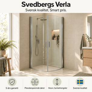 Svedbergs VERLA buet dusjhjørne
