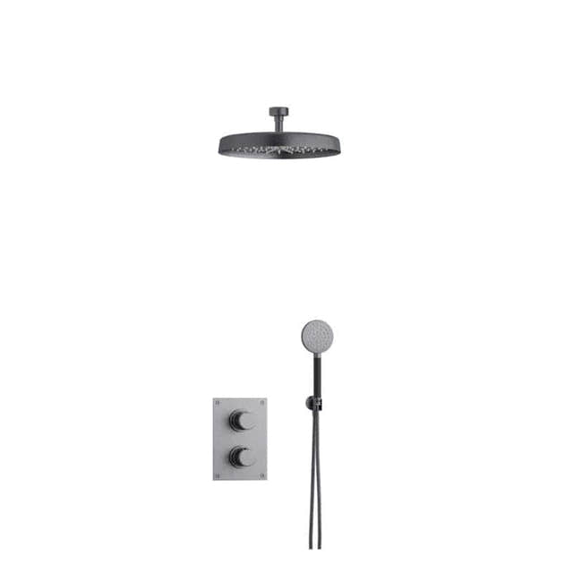 Tapwell 7268 ARM F085 + Z550 Brushed black chrome Tapwell Dusjsett TA-9428062