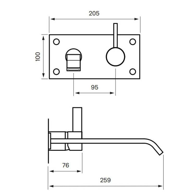 Tapwell ARM008 Servantbatteri Innbygging