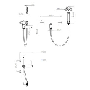 Tapwell ARM026-150 Badekararmatur