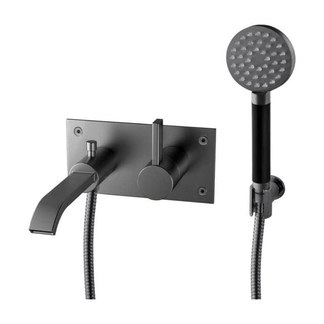 Tapwell ARM036 Badekarbatteri Brushed black chrome Tapwell Badekararmatur TA-9426771