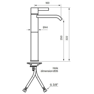 Tapwell ARM081M Høy Servantbatteri