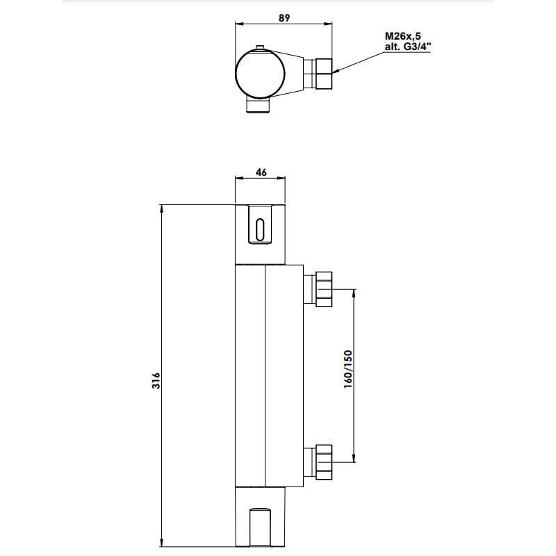 Tapwell ARM168-150 Dusjbatteri Bad.no