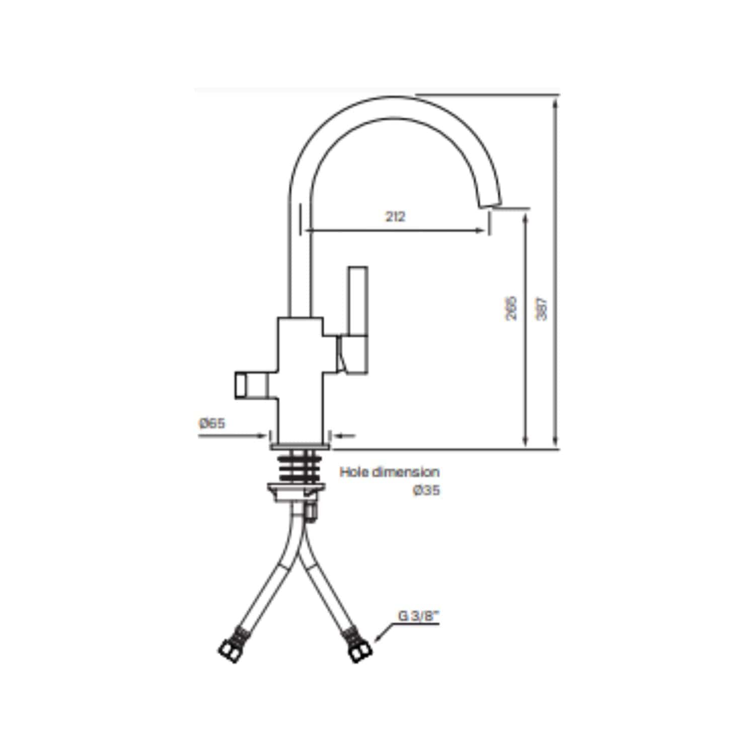 Tapwell ARM384 Kjøkkenbatteri Tapwell Kjøkkenarmatur