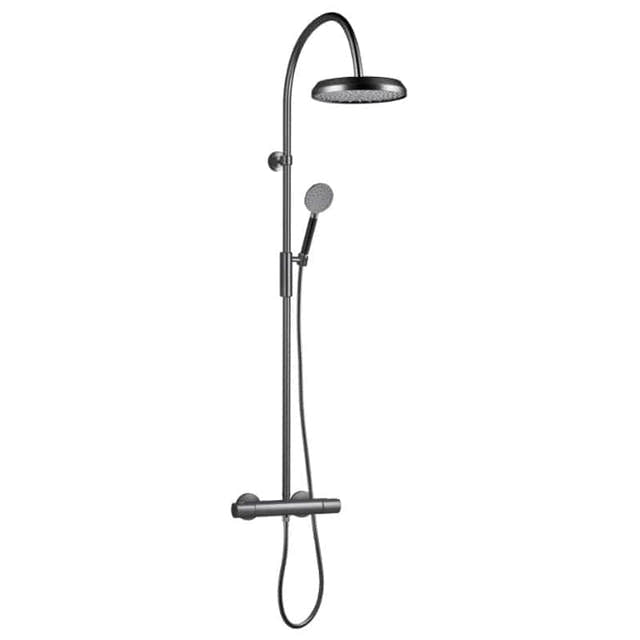 Tapwell ARM5300-150 Takdusj Brushed black chrome Bad.no TA-9426690