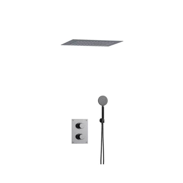 Tapwell ARM7268 Takduj Innbygging - Innebygd firkantet Black chrome / 400x400mm Tapwell Dusjsett TA-9428087