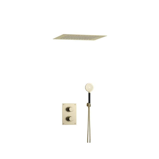Tapwell ARM7268 Takduj Innbygging - Innebygd firkantet Honey gold / 400x400mm Tapwell Dusjsett TA-9428088