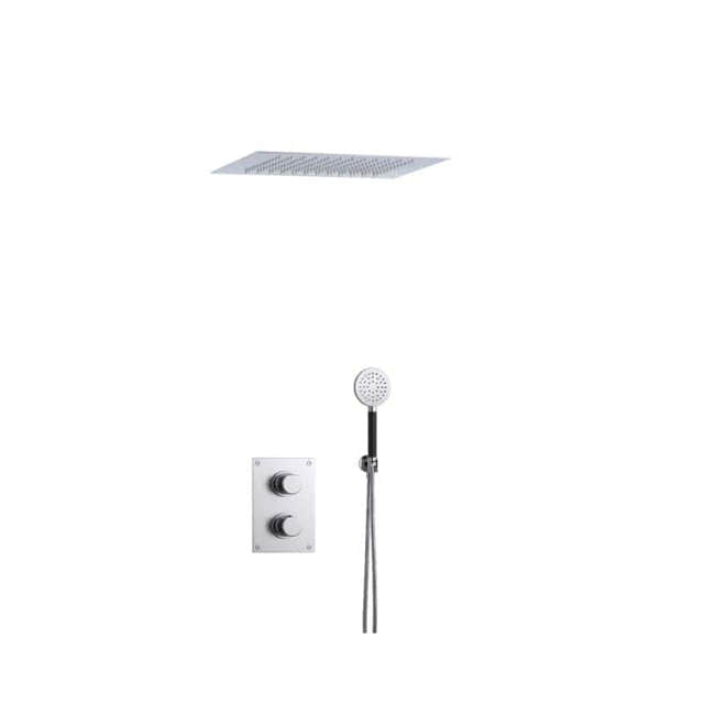Tapwell ARM7268 Takduj Innbygging - Innebygd firkantet Krom / 400x400mm Tapwell Dusjsett TA-9428083