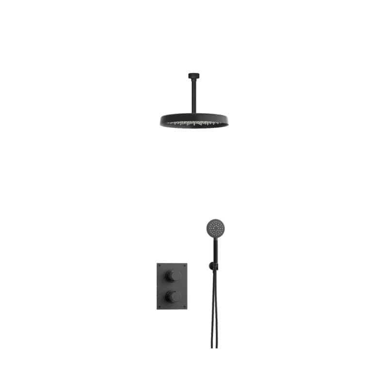 Tapwell ARM7268 Takdusj Innbygging - Takmontert Svart matt / 200mm / Ø300mm Tapwell Dusjsett TA-9428066