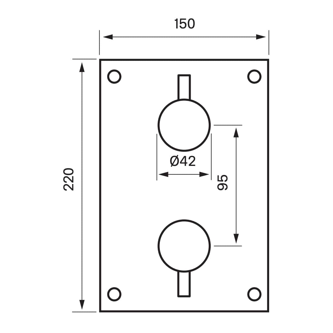 Tapwell BOX268/368 ED2 Classic Frontpanel Oksiderende messing Tapwell Blandebatteri innbygging TA-9421839
