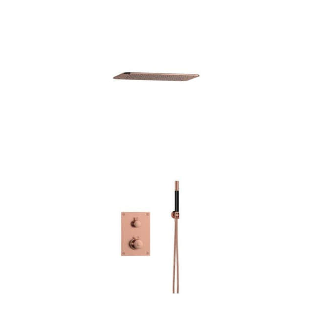 Tapwell BOX7268 ED2 Innfelt Takdusj Innbygging Oksiderende kobber / 370x250mm Tapwell Blandebatteri innbygging TA-9425568