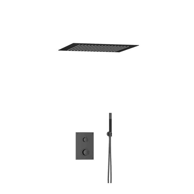 Tapwell BOX7268 ED2 Innfelt Takdusj Innbygging Svart matt / 500x500mm Tapwell Blandebatteri innbygging TA-9425197