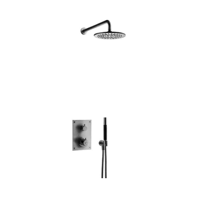 Tapwell BOX7268 ED2 Takdusj Innbygging Brushed black chrome / Ø250mm Tapwell Blandebatteri innbygging TA-9422574