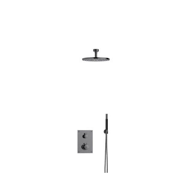 Tapwell BOX7268 Takdusj Innbygging - Takmontert Black chrome / 85mm / Ø300mm Tapwell Blandebatteri innbygging TA-9424954