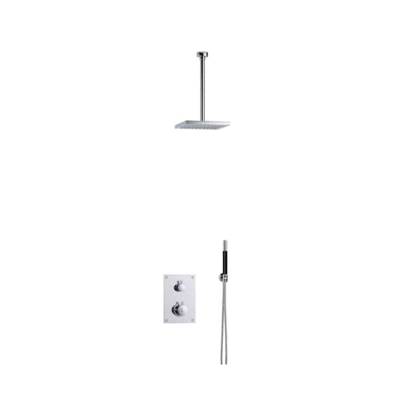 Tapwell BOX7268 Takdusj Innbygging - Takmontert Krom / 300mm / 200x200mm Tapwell Blandebatteri innbygging TA-9424897