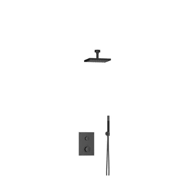 Tapwell BOX7268 Takdusj Innbygging - Takmontert Svart matt / 85mm / 200x200mm Tapwell Blandebatteri innbygging TA-9424904