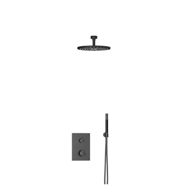 Tapwell BOX7268 Takdusj Innbygging - Takmontert Svart matt / 85mm / Ø250mm Tapwell Blandebatteri innbygging TA-9424903