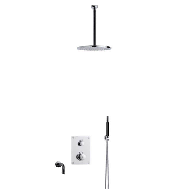 Tapwell BOX7368 Takdusj Innbygging Takmontert Krom / 300mm / Ø250mm Tapwell Dusjsett TA-9425060