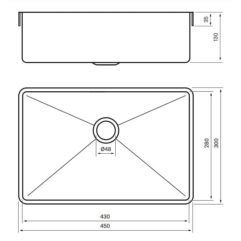 Tapwell HT4328 Servant for nedfelling Tapwell Kjøkkenvask TA-9422426