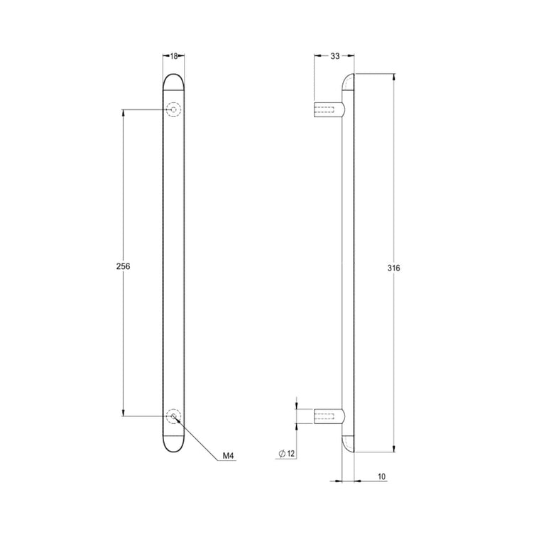 Tapwell Pastille 316L Håndtak